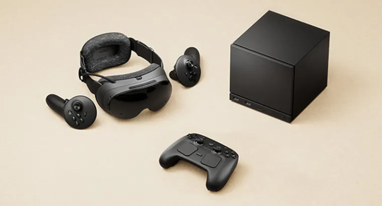 Valve's steam machine, controller and VR together