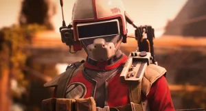still from ARC Raiders video game trailer.