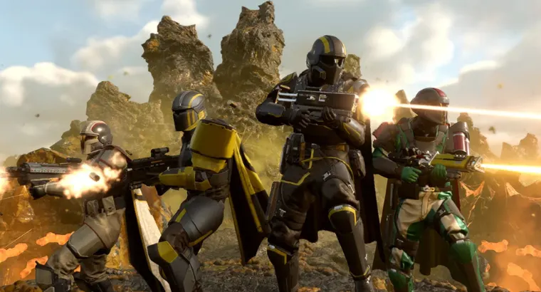 still from the Helldivers video game