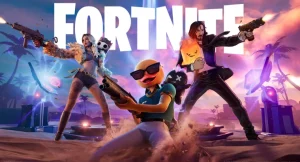 still from the Fortnite video game trailer.