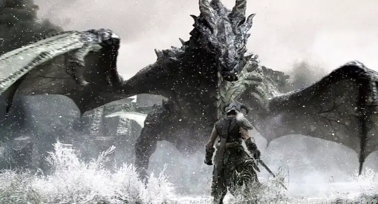 still from the The Elder Scrolls V Skyrim video game.
