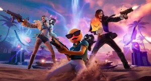 still from the Fortnite video game trailer.