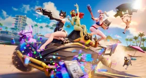 still from the Fortnite video game trailer.