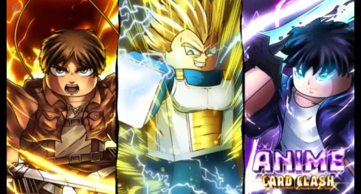 Anime Card Clash featuring three different characters