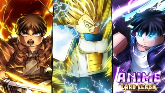 Anime Card Clash featuring three different characters