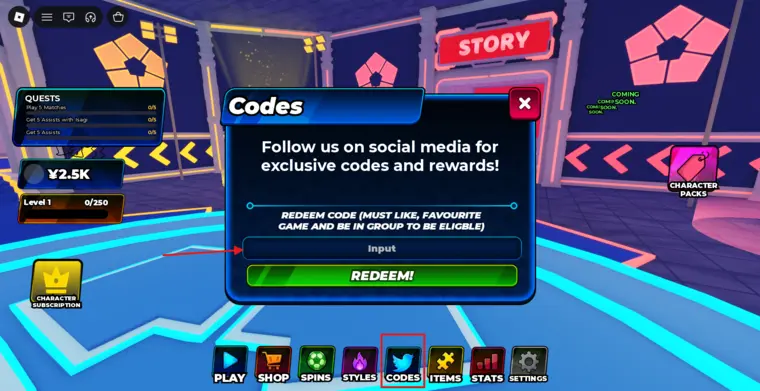 Project Blue Lock 2 Codes redemption