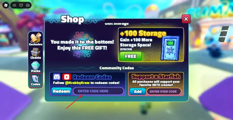 SpongeBob Tower Defense code redemption
